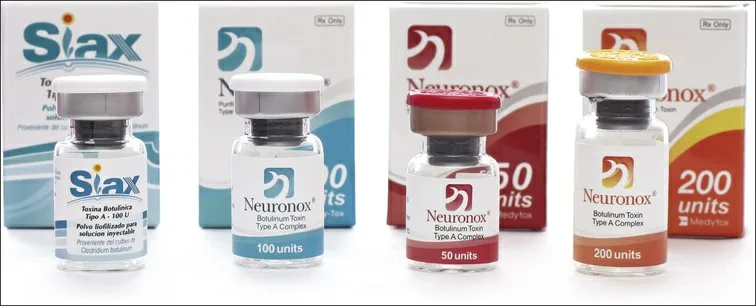 Fig 7. Neuronox y sus marcas hermanas: una molécula, cuatro etiquetas
