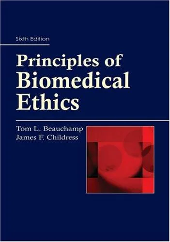 Fig 1. Cover of Principles of Biomedical Ethics, 6th ed. (Beauchamp & Childress), the four-principle source used by the UPO legal-aspects teaching.